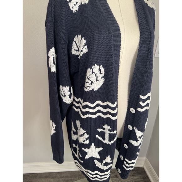 Vintage Best American Clothing Co Cotton Blend Nautical Button Cardigan Size S - Picture 15 of 16